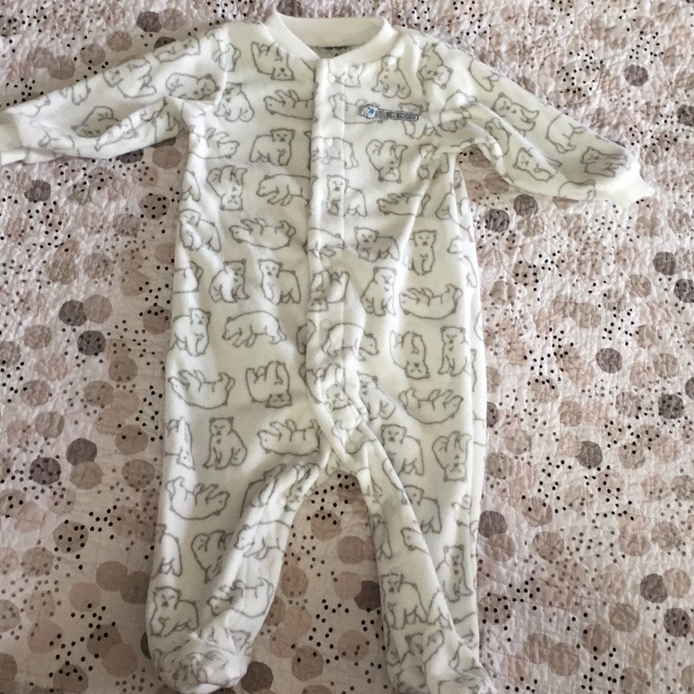 Carter's 6M Polar Bear Fleece Footed Pajamas